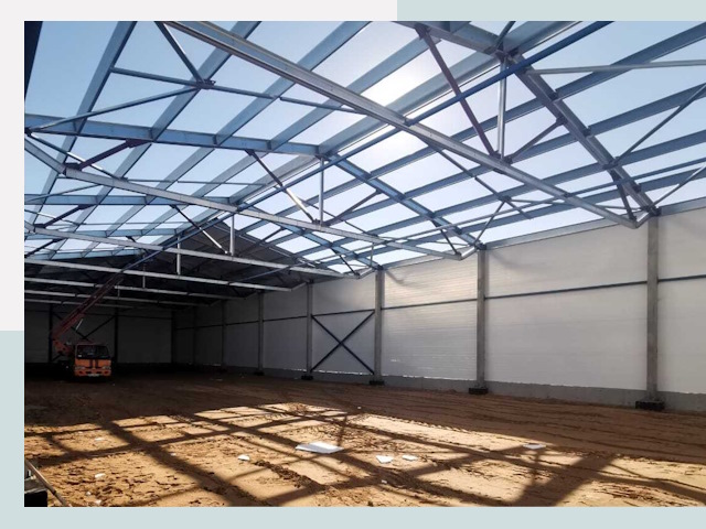 Строительство сенохранилищ в Каспийске