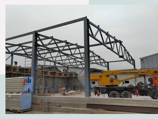 Строительство цехов в Каспийске