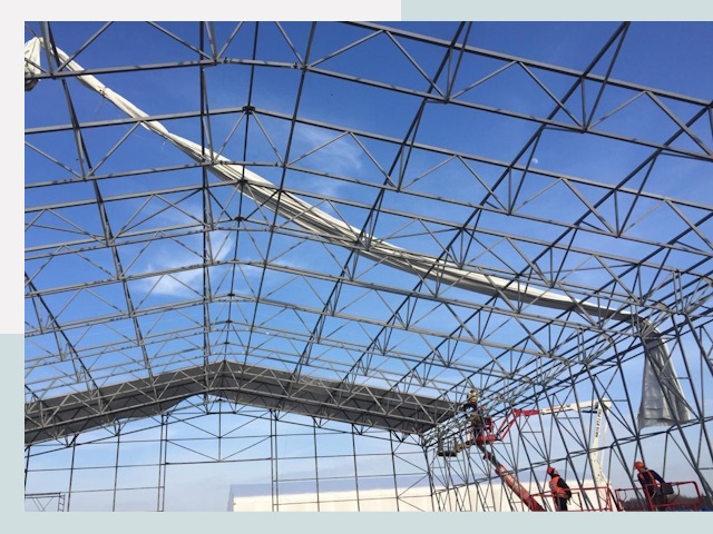 Шатровые ангары от 611 руб. в Каспийске и Дагестане