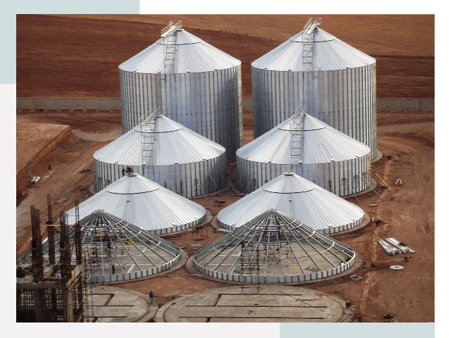 Строительство зерновых силосов в Каспийске