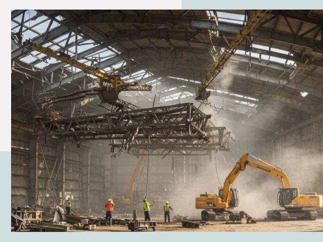 Демонтаж ангаров в Каспийске от 611 руб. за м²