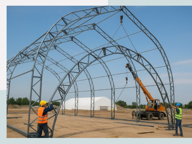 Монтаж ангаров в Каспийске от 611 руб. - Надежно и быстро