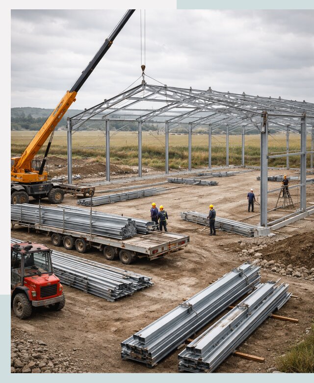 Строительство ангаров для сельхозтехники в Каспийске под ключ