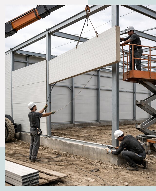 Строительство складов из сэндвич панелей в Каспийске под ключ